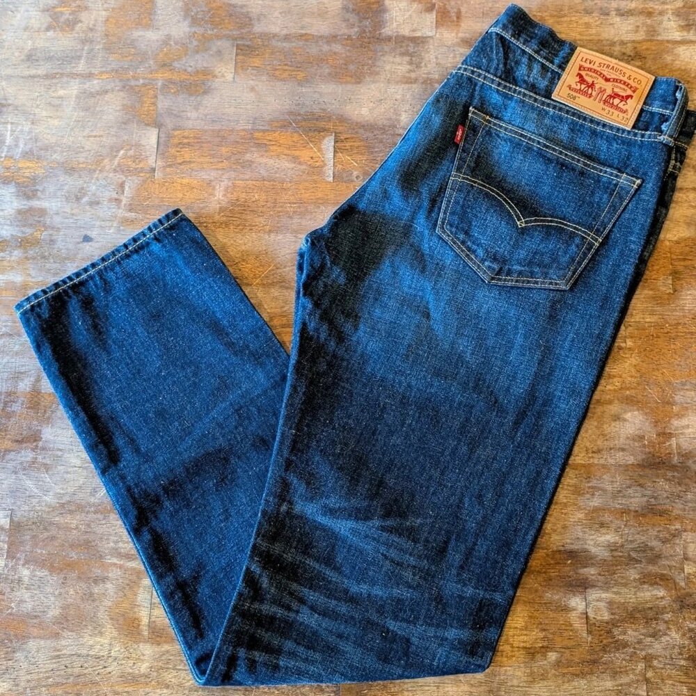 Levi’s 508 Tapered Rigid Dark Wash Denim Jeans W33 L32 NWOT Men's Blue